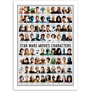 Affiche - Star Wars Movies Characters - Olivier Bourdereau