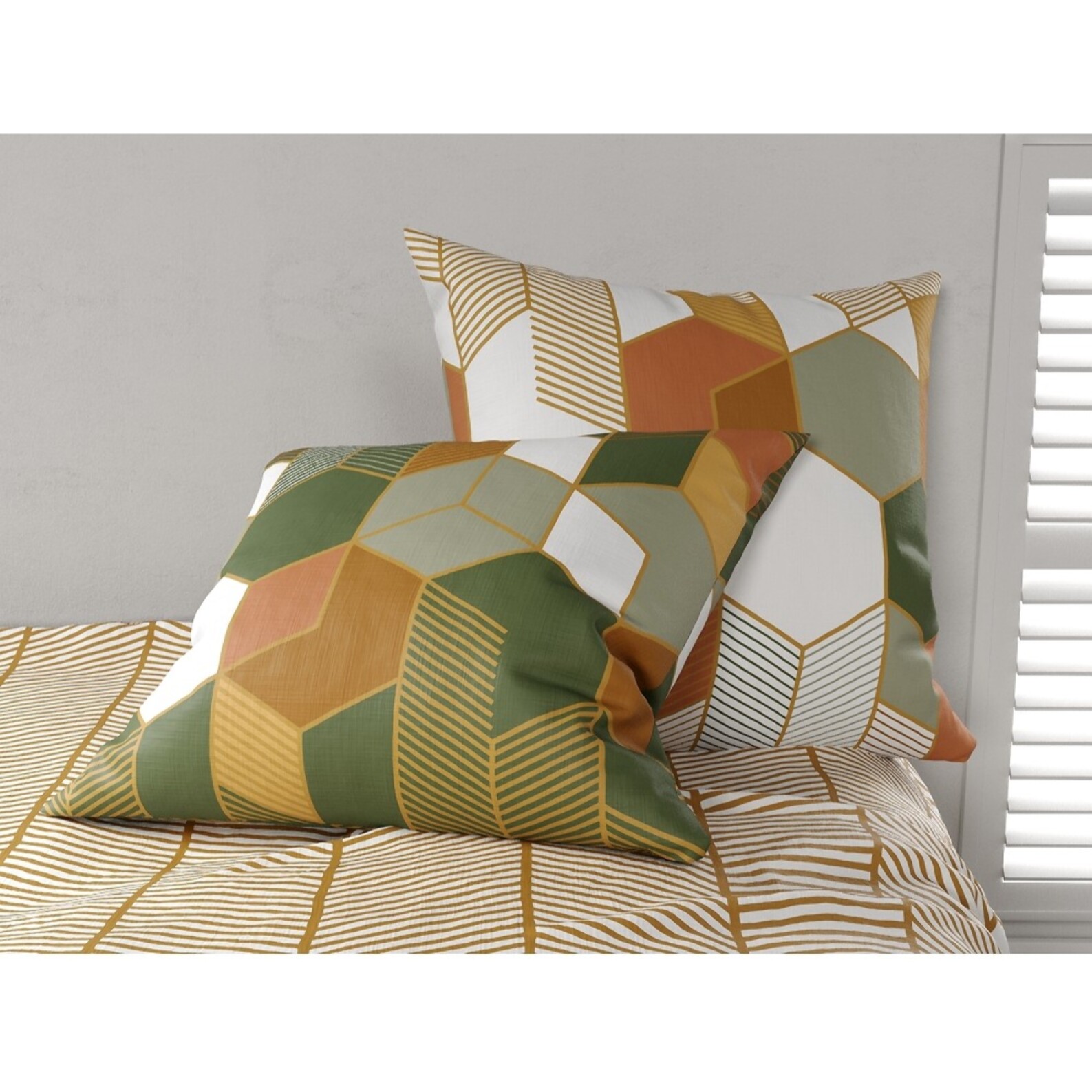 Parure Housse De Couette 3pcs 100% Coton 57fils -zÉbu
