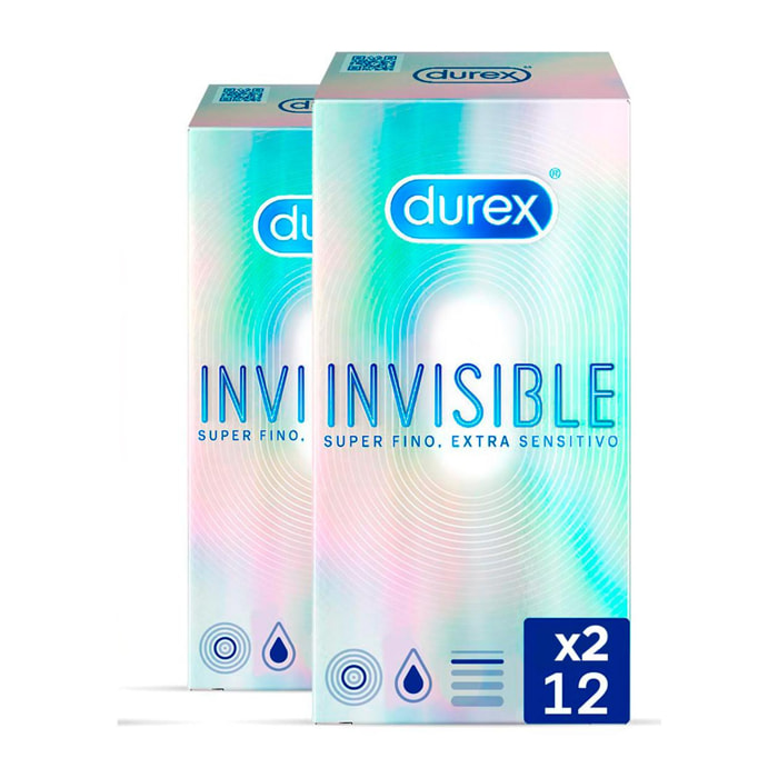 PRESERVATIVOS INVISIBLE SUPER FINO EXTRA SENSITIVO - 24 CONDONES