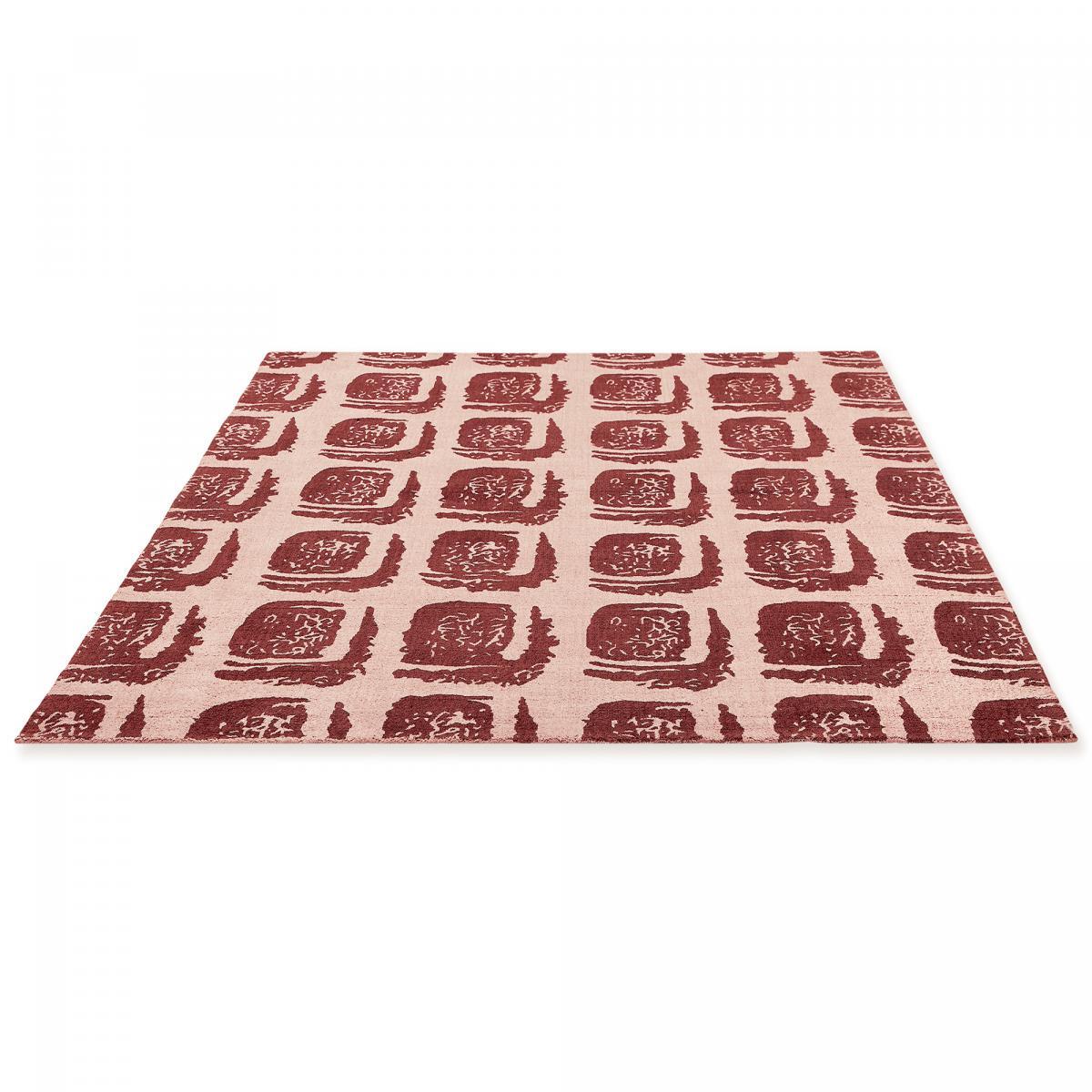 Tapis salon et chambre fait à la main en coton motif abstrait