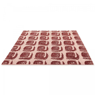 Tapis salon et chambre fait à la main en coton motif abstrait