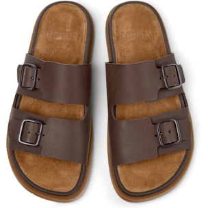 Sandalias - CAMPER Lluc Sandal - Marron - Cuero liso