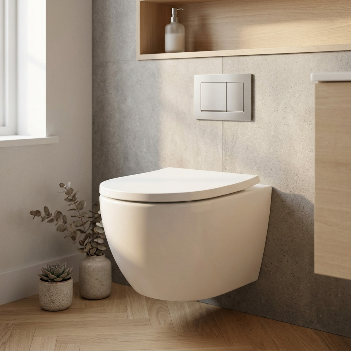 Vortex WC sans bride avec abattant SoftClose et fixations invisibles, blanc (SATFUS010RTORP)