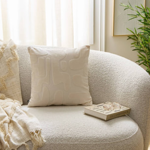 Coussin Delor 40x40cm blanc