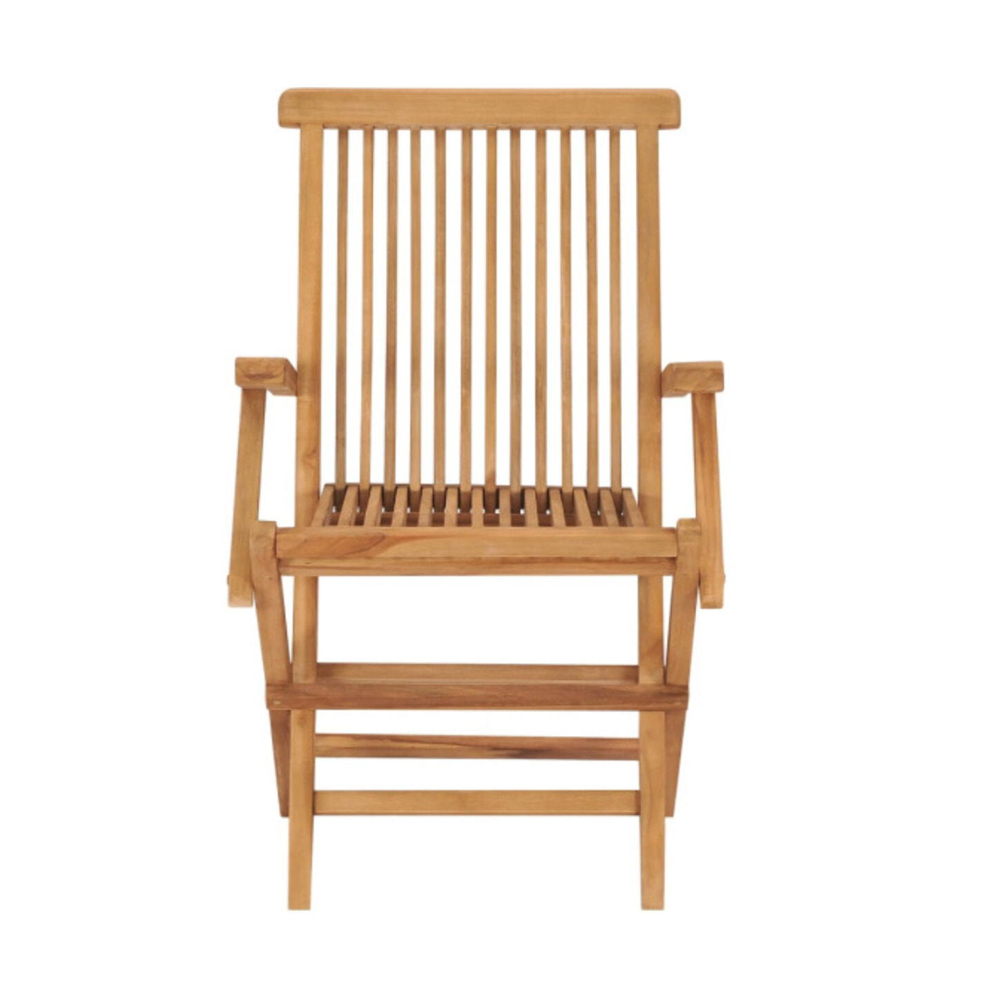 Fauteuil de jardin pliant en bois de teck massif huilé - TECKIA