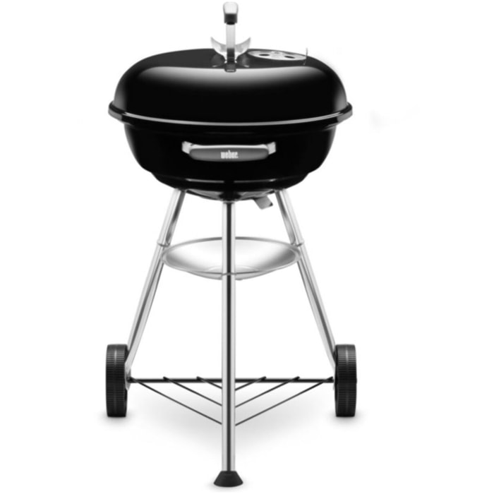Barbecue charbon WEBER Compact Kettle black sur pieds 47 cm