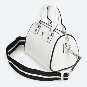 COURT CROSSBODY BARREL C/WHITE
