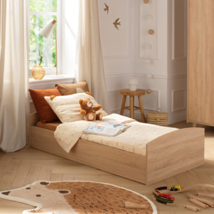 Housse de couette 100x135cm et taie d'oreiller en coton beige