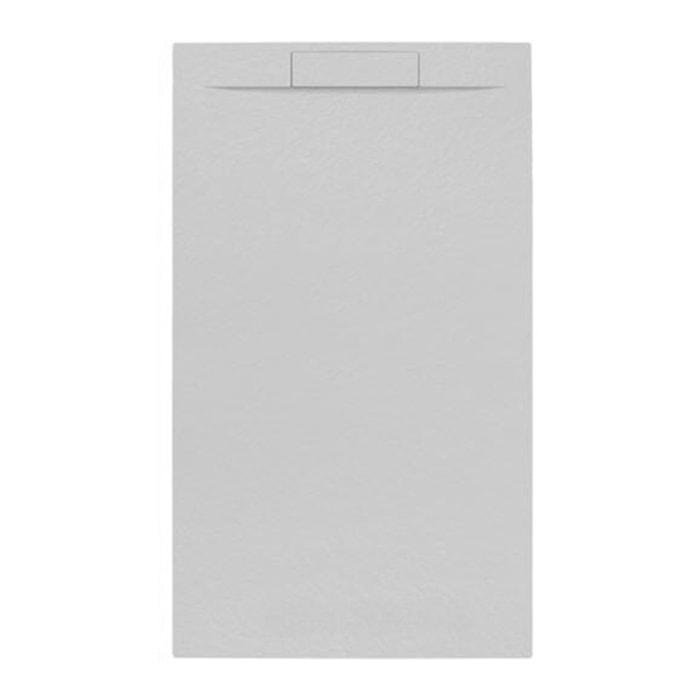 Fusion Receveur de douche 120x80cm en marbre coulé, Gris perle (SATFU12080GRP)