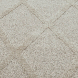 HARMONIE - Tapis motif losange crème