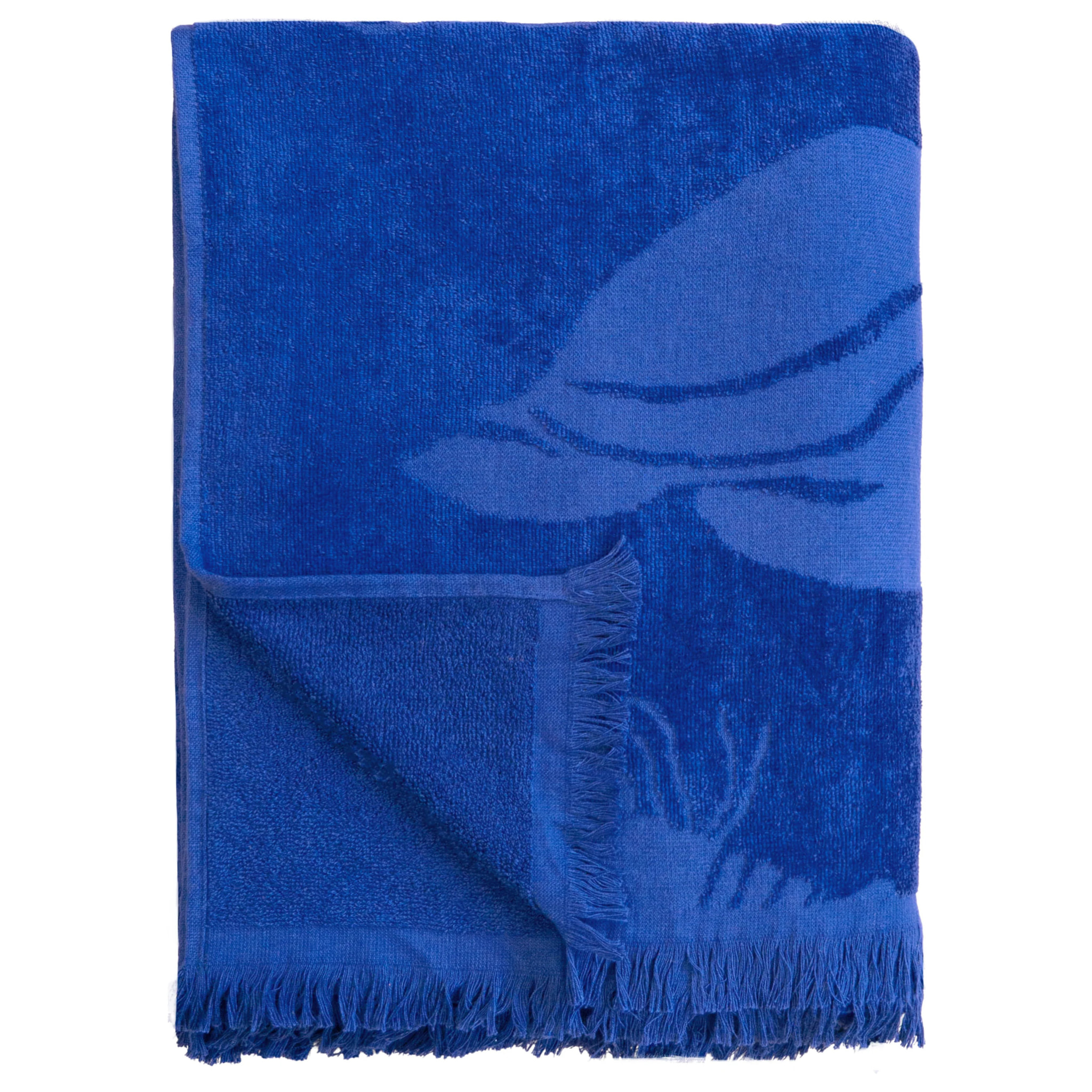 Serviette de plage éponge velours Jacquard ciselée - Starfish - 140x180cm - 340g/m²