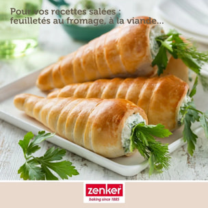 Lot de 4 moules à gâteau en tube 13 x 2,5 cm Zenker