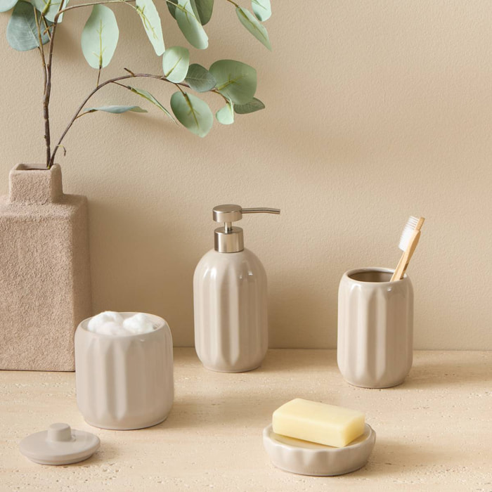 Distributeur de savon Colorama en céramique 450ml beige