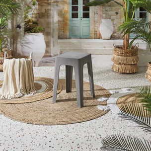Tabouret - HOME DECO FACTORY - Spectra - Empilable - Gris