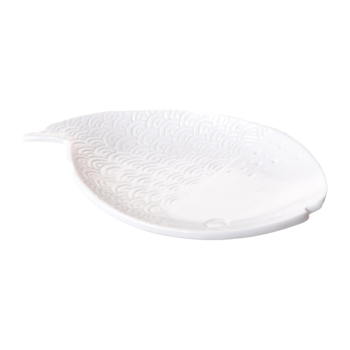 Pesce portaoggetti - Pezzi 2 - 26,6xH3,5x17,5cm - Colore: Bianco - Bianchi Dino -