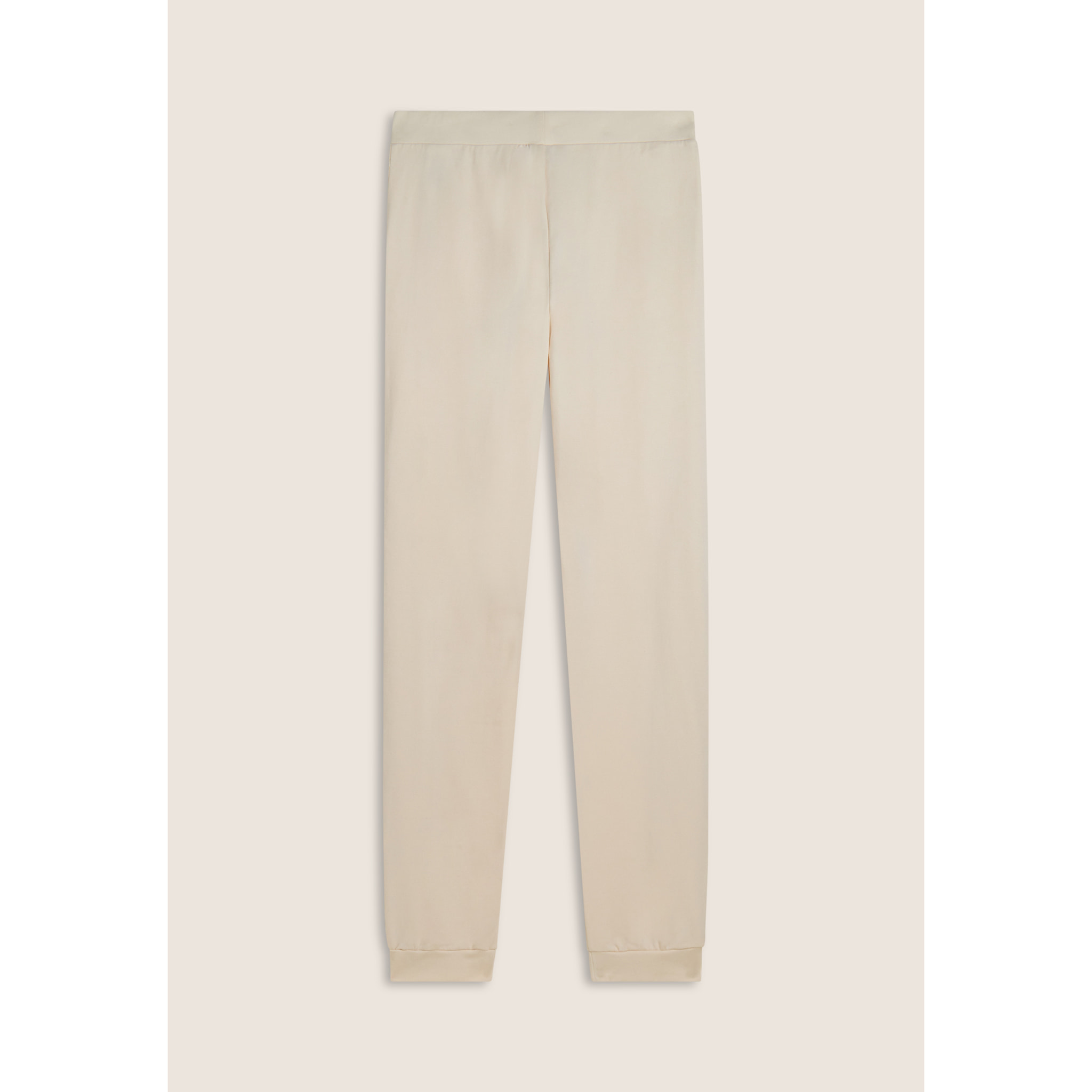 Pantaloni donna in felpa modal con banda a trecce