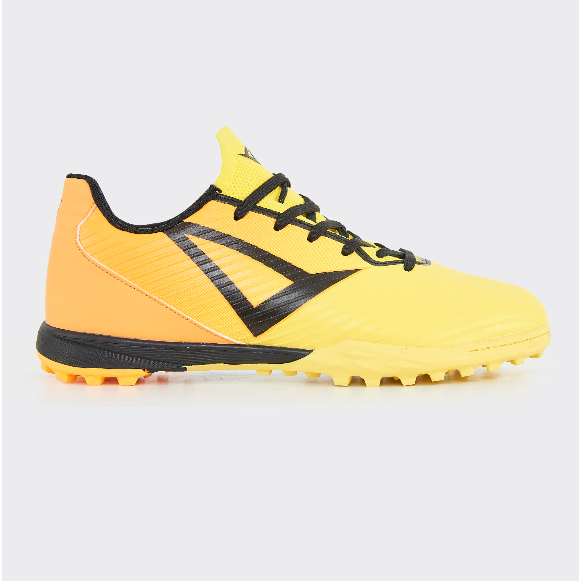 Scarpa da calcetto DELTA giallo arancio, bambino