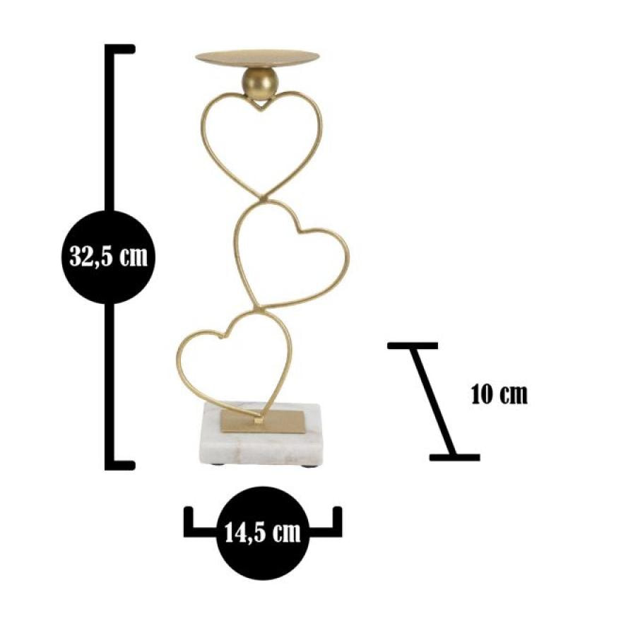 PORTACANDELE HEARTS CHARME1921 BICOLORE