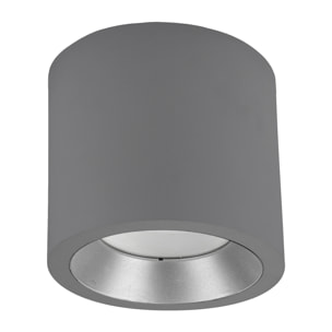 LEDS C4 Plafón IP66 Cosmos LED ø126mm LED 17.6 Blanco cálido - 3000K ON-OFF Gris 1118lm