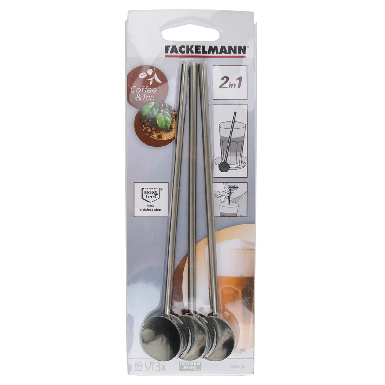 Lot de 9 cuillères à paille réemployables 18 cm Fackelmann Bar Concept