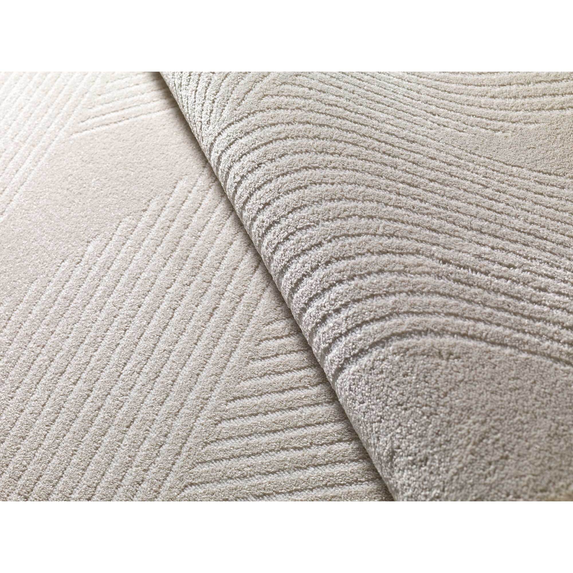 HL-GEOMETRIC Alfombra con texturas neutras de pelo corto en color crema, varias medidas disponibles