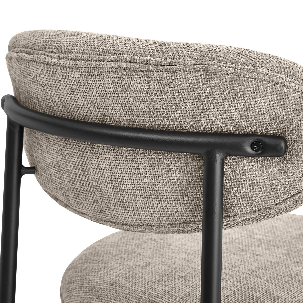 Lot de 2 tabourets de bar en tissu chenille - ORLA