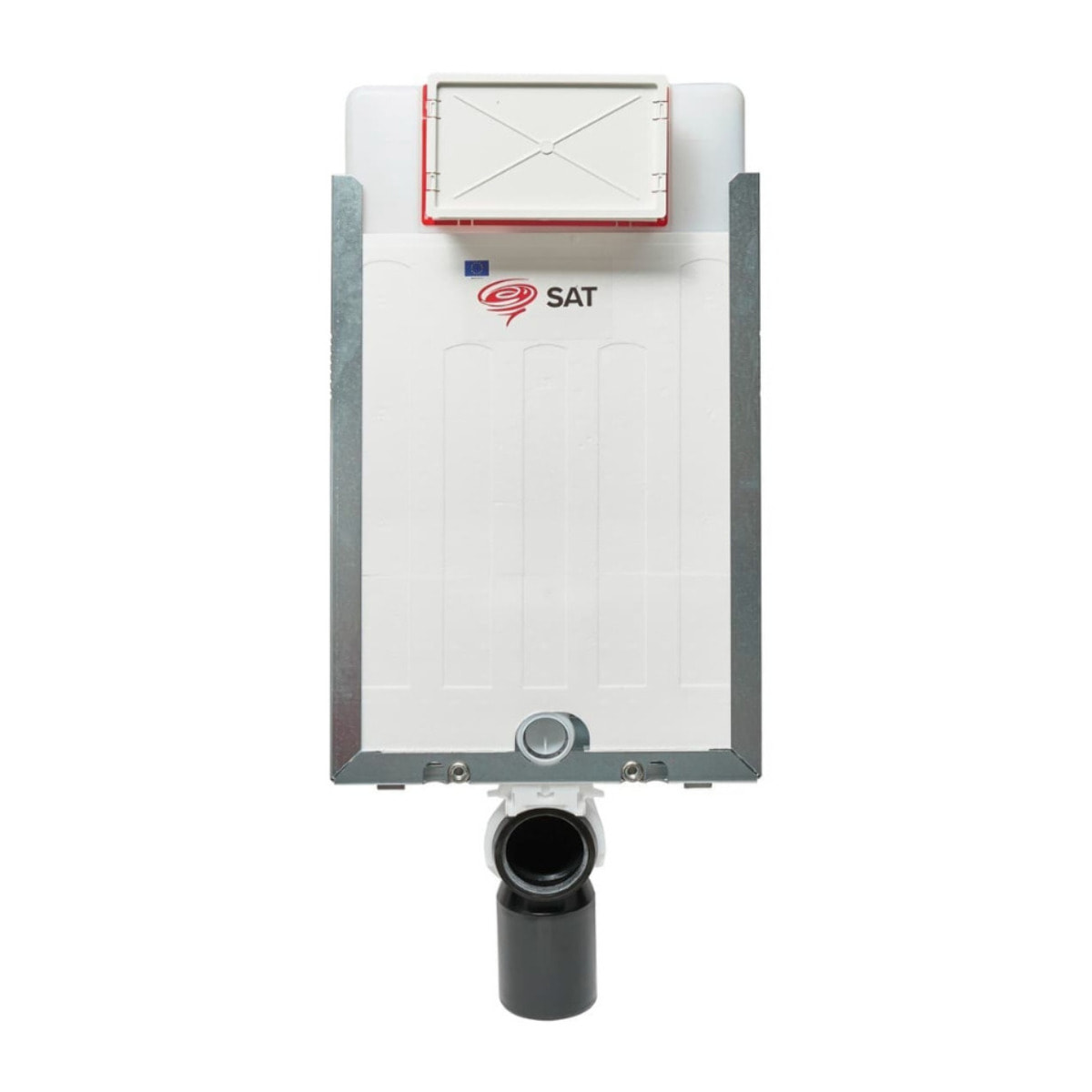 Bâti-support pour WC suspendu, double chasse 3/6 l, blanc (SATAMZ)