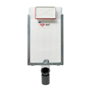 Bâti-support pour WC suspendu, double chasse 3/6 l, blanc (SATAMZ)