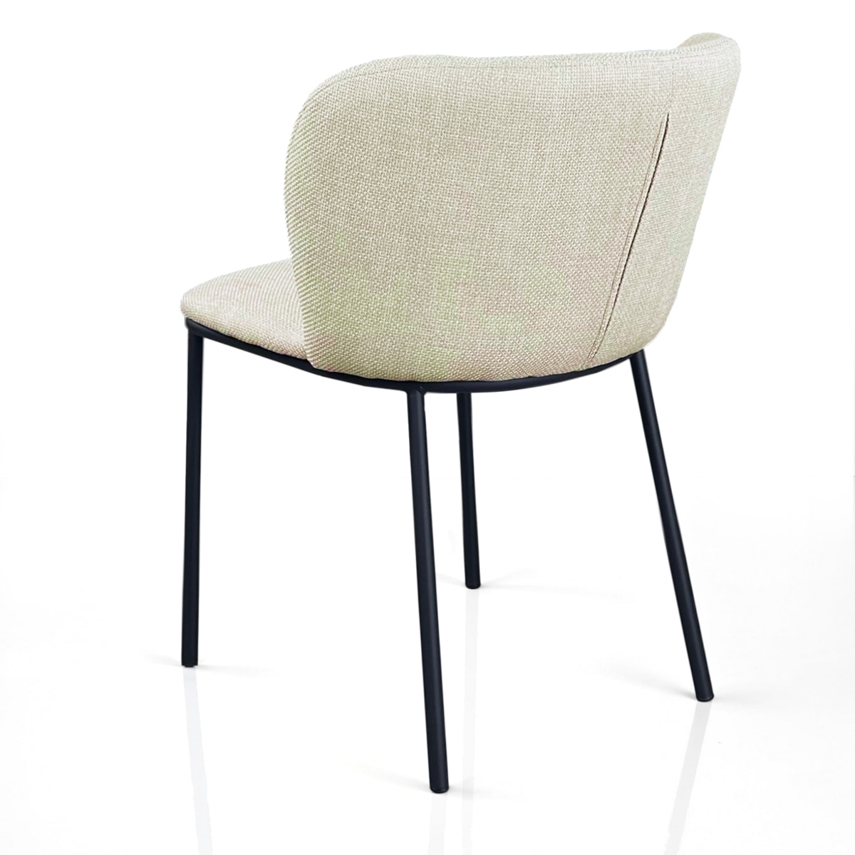 Lot de 4 chaises de salle à manger Tomasucci NENE', en tissu, beige, 60 × 56 × 76 cm