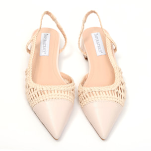 Ballerine in simil pelle con intreccio