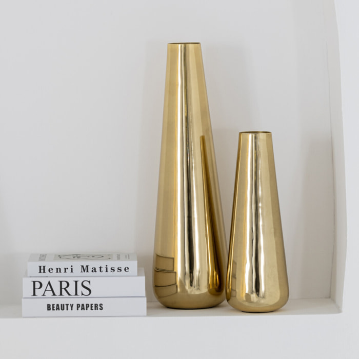 J-Line vase Feuille - aluminium - or - large