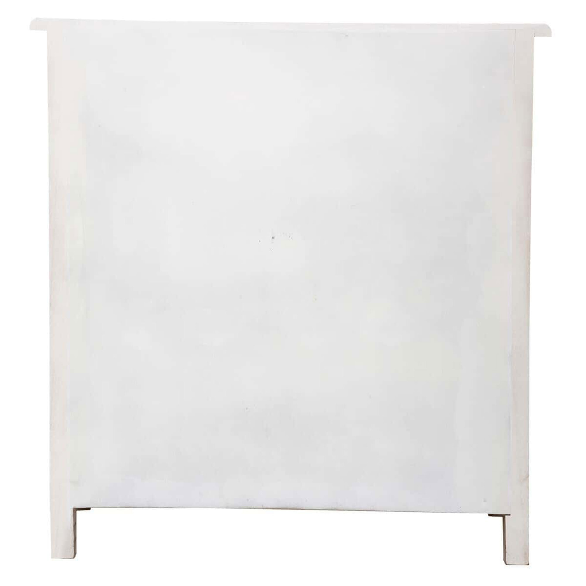 Aparador práctico y elegante con 2 puertas en madera blanca/l. 80 x p. 34,5 x h. 85 cm