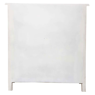 Aparador práctico y elegante con 2 puertas en madera blanca/l. 80 x p. 34,5 x h. 85 cm