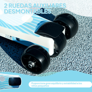 Patinete Eléctrico para Niños de 4-7 Años Patín Eléctrico Max. 6 km/h Motor 80 W Autonomía Máxima 8 km Patinete Eléctrico Infantil con Luces LED Freno Posterior Azul