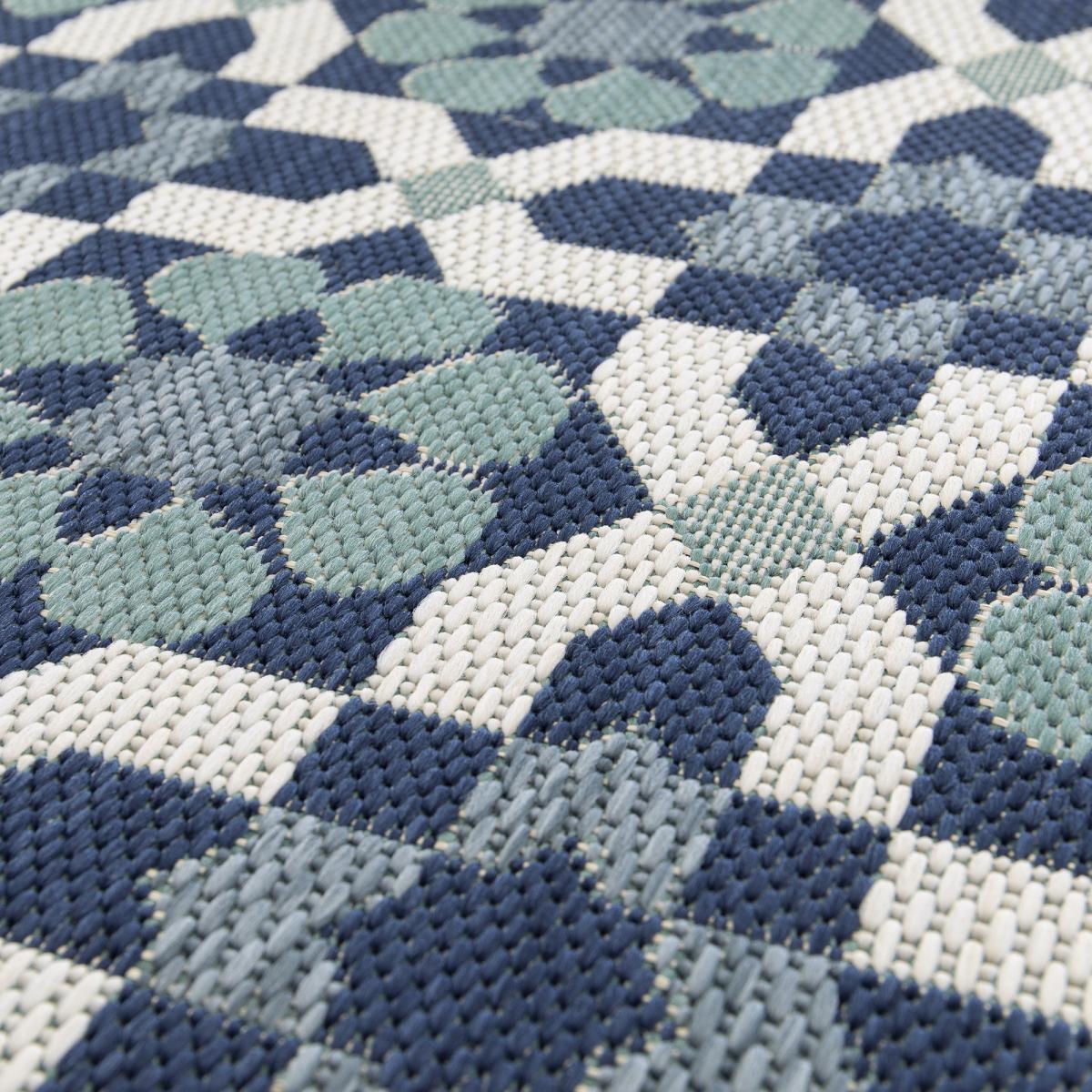 Tapis extérieur tissé kilim rectangle LERU