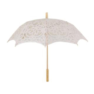 Ombrello in pizzo traforato crema cmø80x66