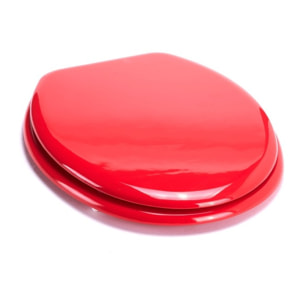 Abattant wc MDF CLEO Rouge - Charnières Inox MSV