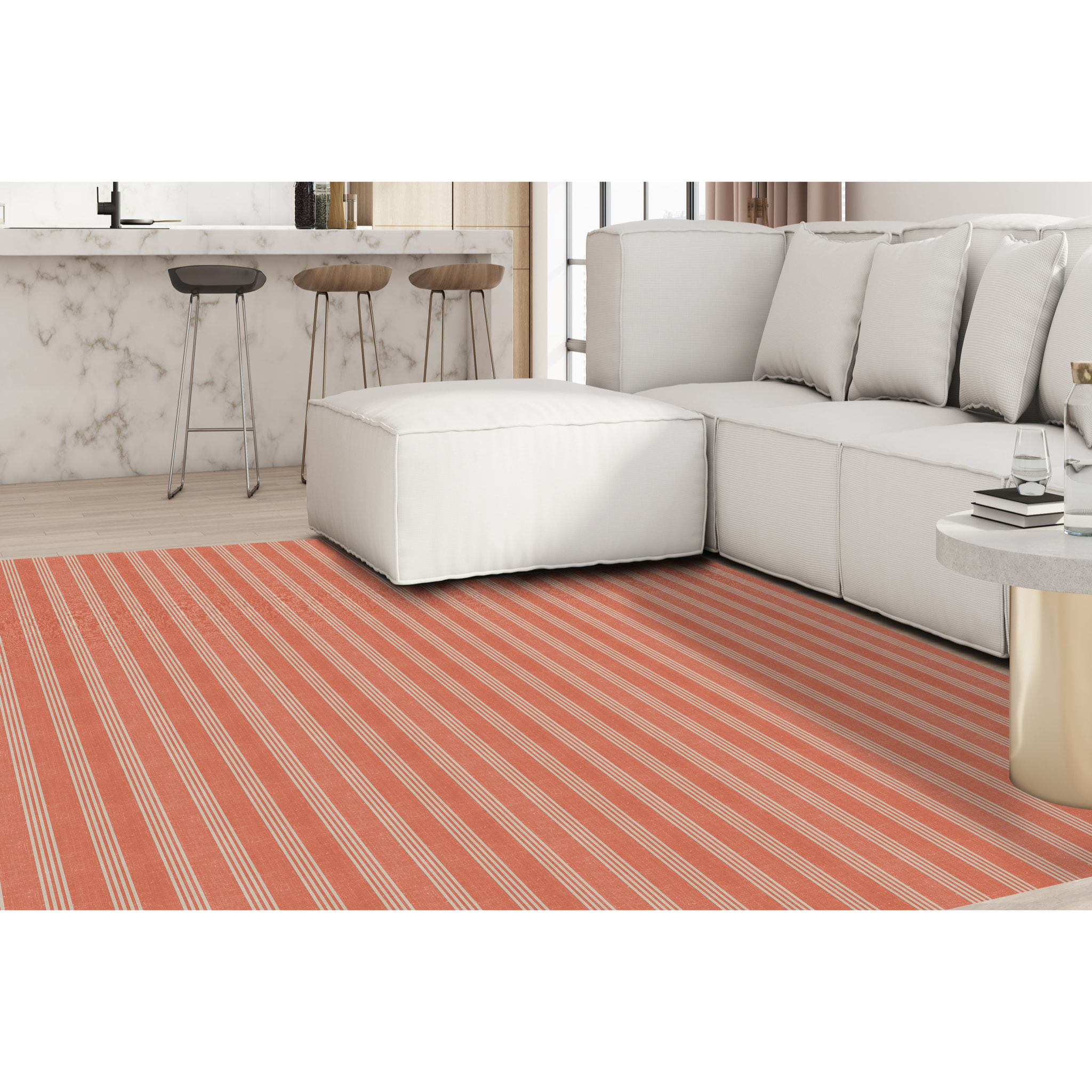 Alfombra de vinilo CERAMIKO, Genoveva, estilo textil 50x140 cm