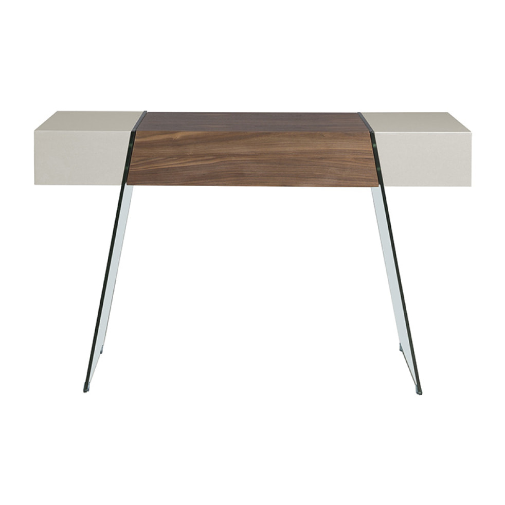Consola Angel Cerda de DM y cristal 120x40x73cm
