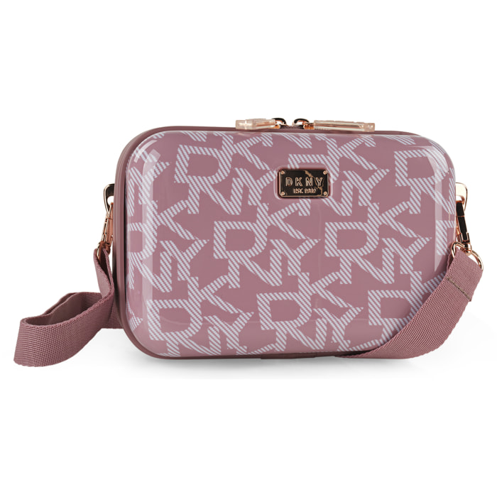 Neceser Viaje Rigido Dkny Dkny-1001 Deco Signature Cosmetic Case Vintage Rose/White