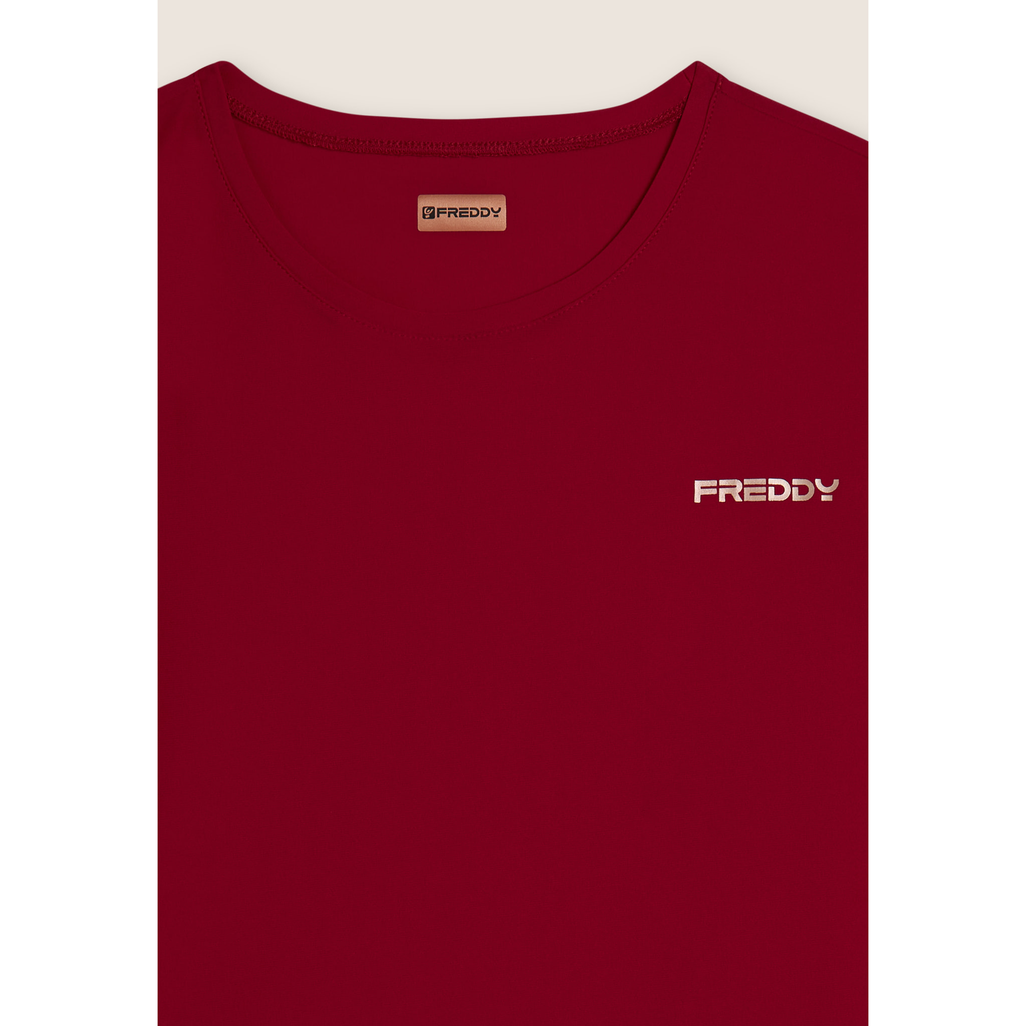 T-shirt tecnica con maniche ad aletta e profili a contrasto