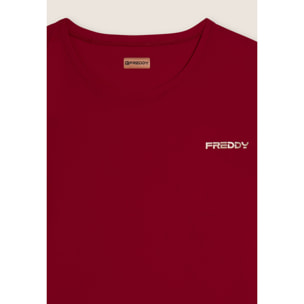 T-shirt tecnica con maniche ad aletta e profili a contrasto