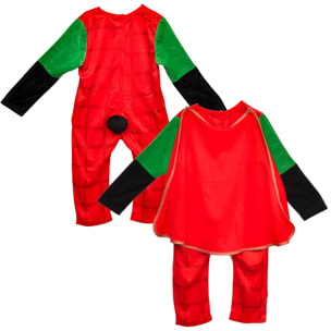 Costume Capitan Bing Pirata Rosso Verde Nero Bambino