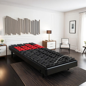 Sommier Électrique Superflex à Plots, 5 Plans de Couchage, Fermeté Réglable, Suspension Multidirectionnelle, relevage motorisé