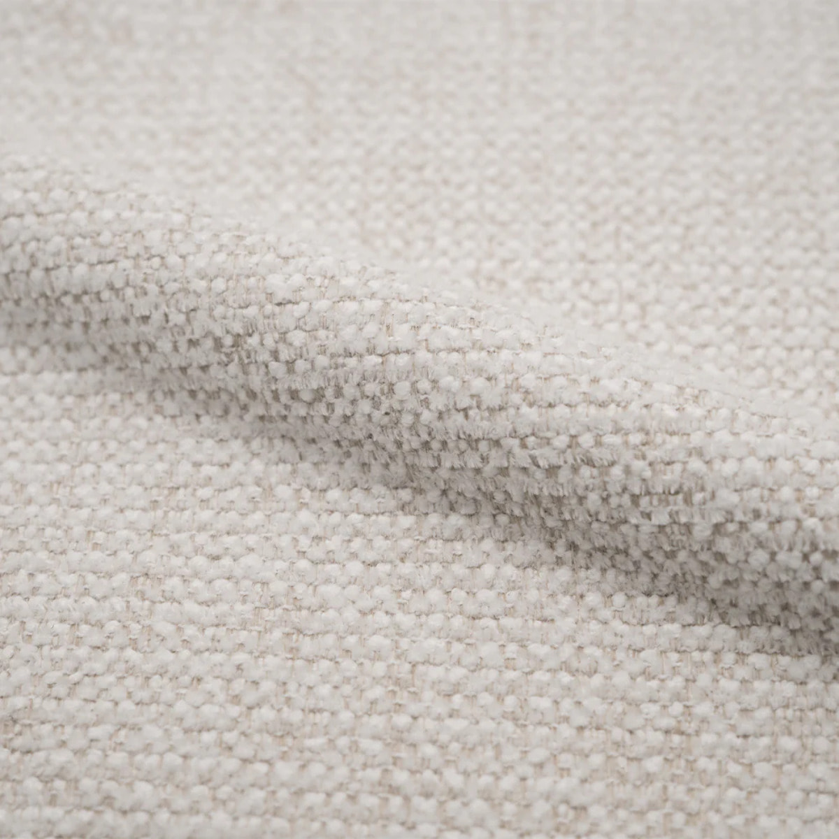 Fauteuil en tissu texturé crème - Nelia