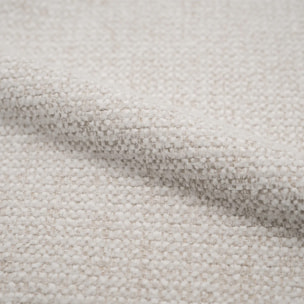 Fauteuil en tissu texturé crème - Nelia