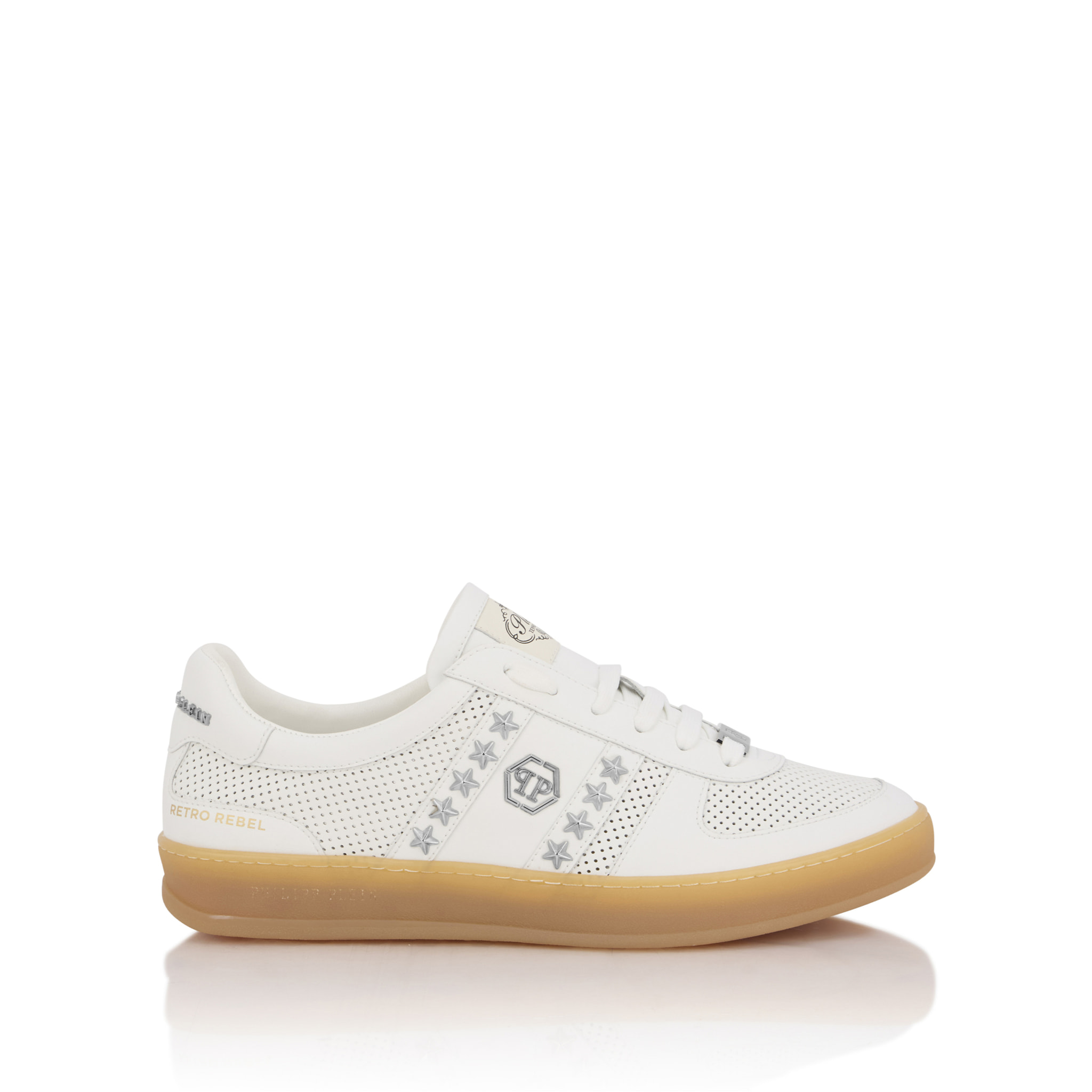 PHILIPP PLEIN Perforated Leather Sneakers RETRO REBEL