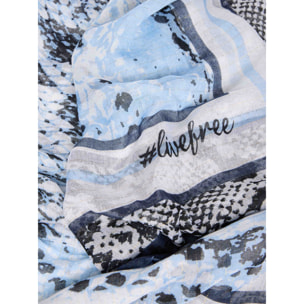 Fiorella Rubino - Foulard stampa pitonata - Blu