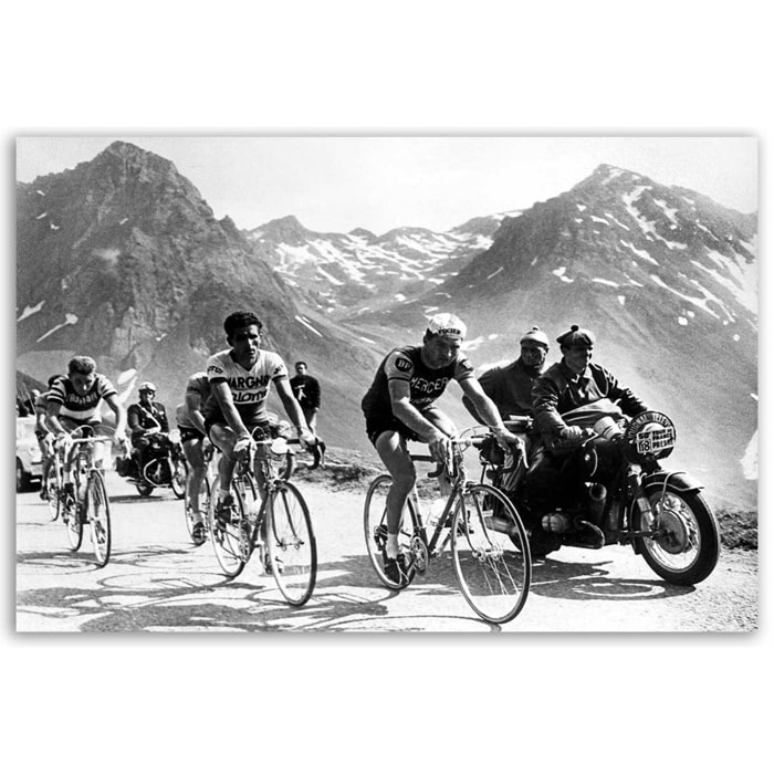 Tableau velo vintage Photo du Tour de France en 1963 Toile imprimée