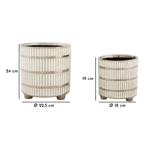P/VASI COPPIA RAY CM Ø 22,5X24-18x19